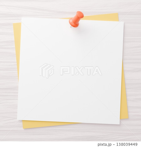 3D背景素材_画鋲とメモ 138039449