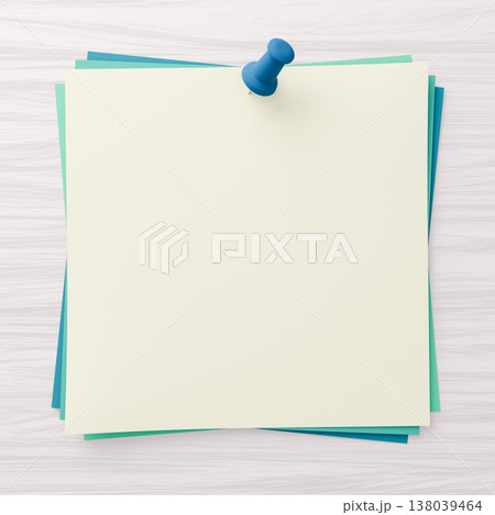 3D背景素材_画鋲とメモ_カラフル 138039464