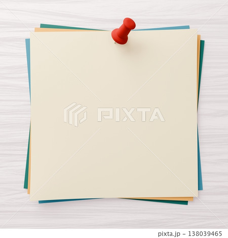3D背景素材_画鋲とメモ_カラフル 138039465