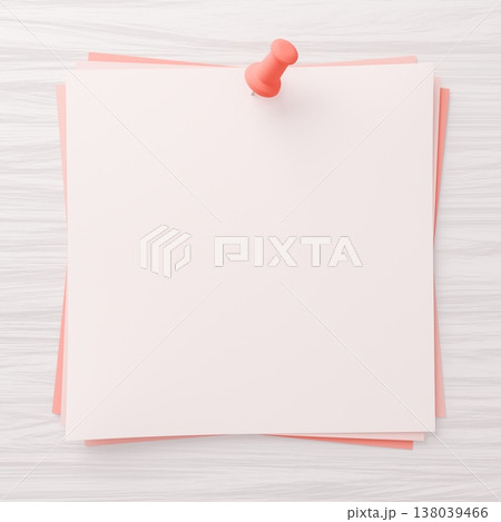 3D背景素材_画鋲とメモ 3D背景素材_画鋲とメモ 138039466