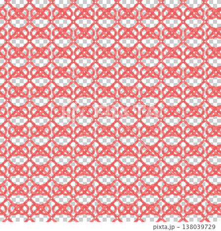 Illustration material: Mizuhiki seamless pattern - Red_Awaji knot_background_pattern 138039729
