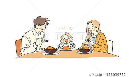 食事をする家族 138039752