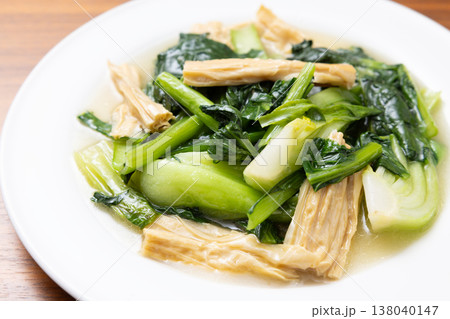 美味しい中華料理、青菜湯葉炒め 138040147