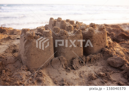 Sand Castle On The Beach 138040370