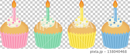 Colorful Cupcake Set Colorful Cupcake Set 138040468