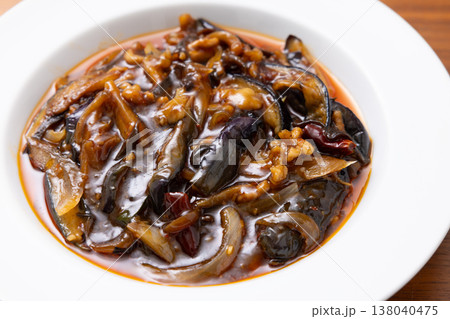 美味しい中華料理、なす豚肉辛味炒め 美味しい中華料理、なす豚肉辛味炒め 138040475