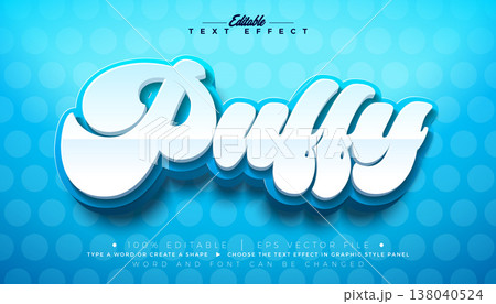 Puffy Text Effect Cartoon Typography Design Editable Vector Graphic Style with Shadow and White 3D Marshmallow Lettering on Blue Background. Premium Mockup Illustration Template for Greeting Card Puffy Text Effect Cartoon Typography Design Editable Vector Graphic Style with Shadow and White 3D Marshmallow Lettering on Blue Background. Premium Mockup Illustration Template for Greeting Card 138040524