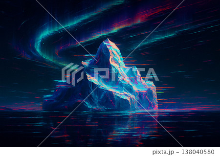 デジタル氷山風景 138040580