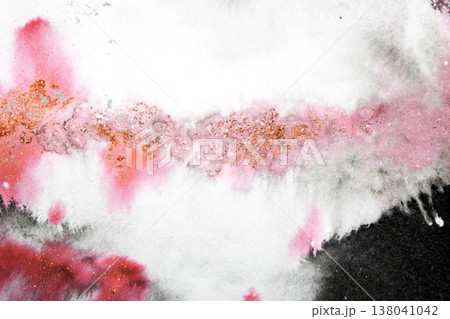 Black and Red ink pencil background with abstract lines and swirls and splatters creative monochrome 138041042