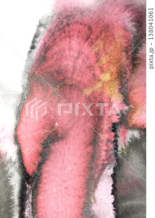 Black and Red ink pencil background with abstract lines and swirls and splatters creative monochrome 138041061