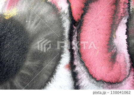 Black and Red ink pencil background with abstract lines and swirls and splatters creative monochrome 138041062