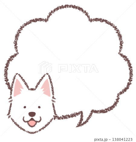 ホワイトスイスシェパードドッグの吹き出し 138041223