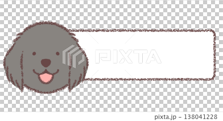 フラットコーテッドレトリバーの横長フレーム 138041228