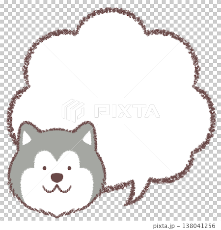 Alaskan Malamute speech bubble 138041256
