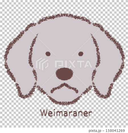 Weimaraner face icon - with name Weimaraner face icon - with name 138041269