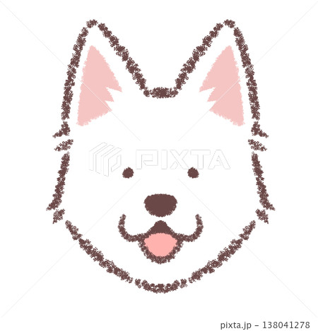 ホワイトスイスシェパードドッグの顔アイコン 138041278