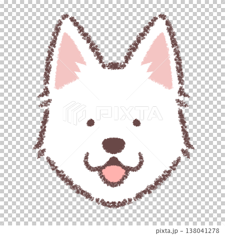 ホワイトスイスシェパードドッグの顔アイコン 138041278