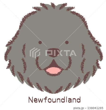 ニューファンドランドの顔アイコン-名前入り 138041285