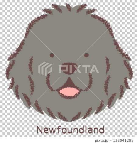 ニューファンドランドの顔アイコン-名前入り 138041285