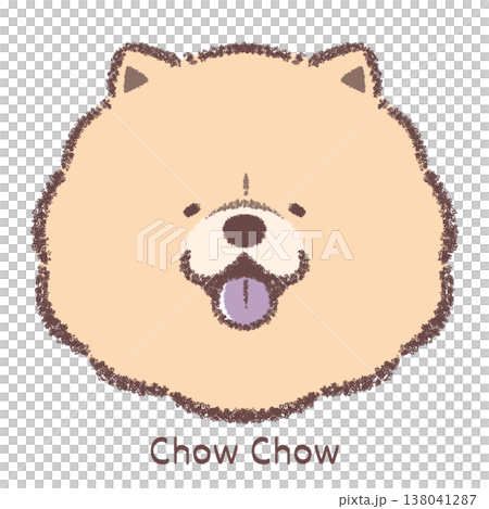 鬆獅犬臉部圖示 - 帶名稱 138041287