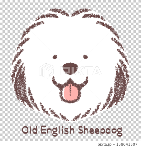 Old English Sheepdog Face Icon - Personalized 138041307