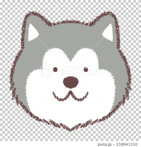 アラスカンマラミュートの顔アイコン 138041310