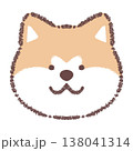 秋田犬の顔アイコン 138041314