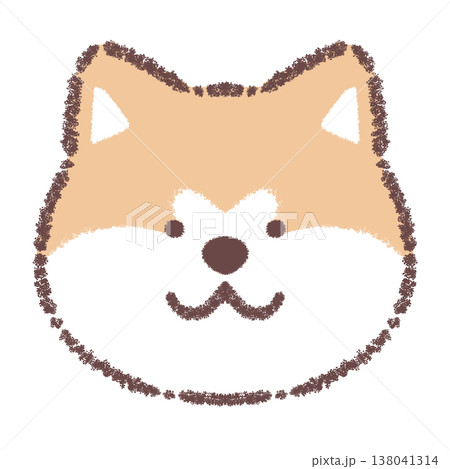 秋田犬の顔アイコン 138041314
