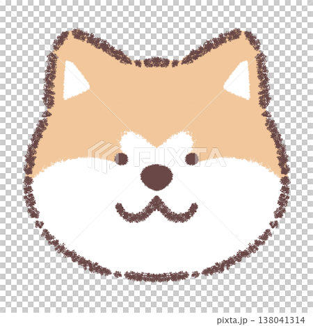 秋田犬の顔アイコン 138041314
