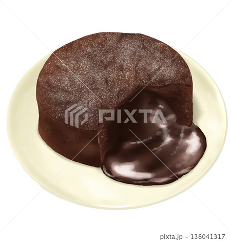 おしゃれなとろけるチョコのフォンダンショコラ 138041317