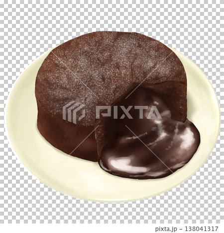 おしゃれなとろけるチョコのフォンダンショコラ 138041317