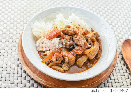 豚の白モツ入りカレーライス 138041407