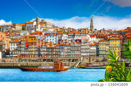 Beautiful view of the city of Porto on a beautiful summer day. Porto, Portugal Beautiful view of the city of Porto on a beautiful summer day. Porto, Portugal 138041609