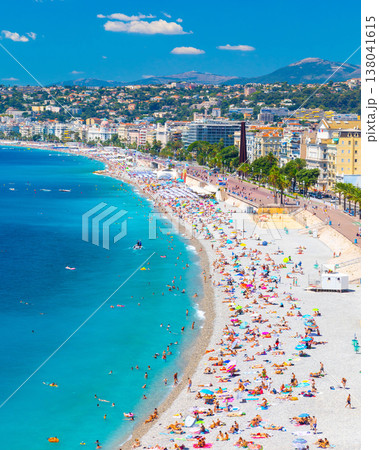Promenade des Anglais in Nice, France. Nice is a popular Mediterranean tourist destination Promenade des Anglais in Nice, France. Nice is a popular Mediterranean tourist destination 138041615