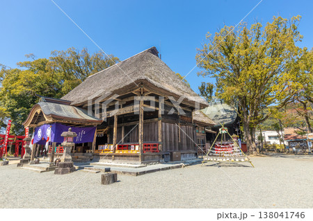 熊本県人吉市にある国宝、青井阿蘇神社　洪水被害から復興を遂げている 138041746