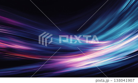 次世代の高速データ通信をイメージした抽象的な光のネットワーク背景 138041907