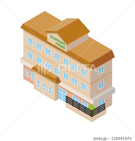 老人ホームの建物イラスト 138041973