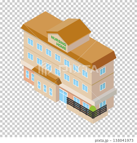 老人ホームの建物イラスト 138041973