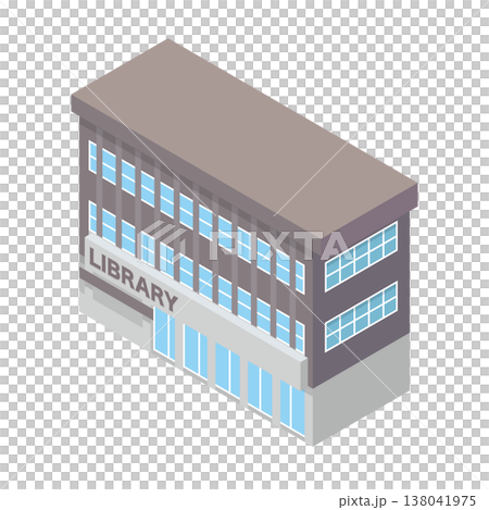 図書館の建物イラスト 138041975