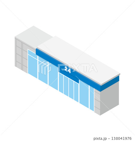 コンビニエンスストアの建物イラスト コンビニエンスストアの建物イラスト 138041976