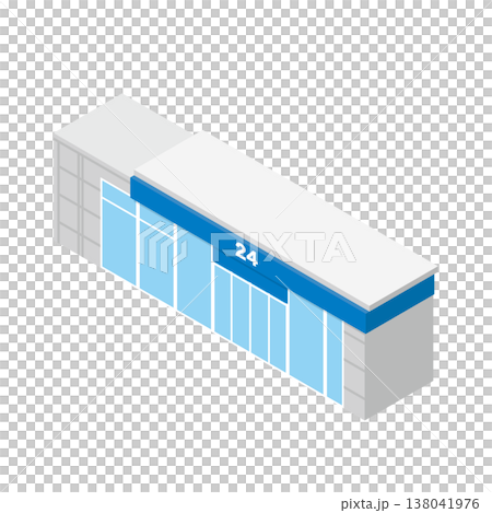 コンビニエンスストアの建物イラスト コンビニエンスストアの建物イラスト 138041976