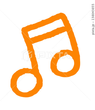 Music note rough hand-sketched doodle Music note rough hand-sketched doodle 138043855