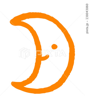 Moon crescent with small eye sketch Moon crescent with small eye sketch 138043860