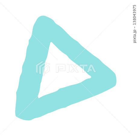 Triangle with rough brush stroke outline Triangle with rough brush stroke outline 138043975