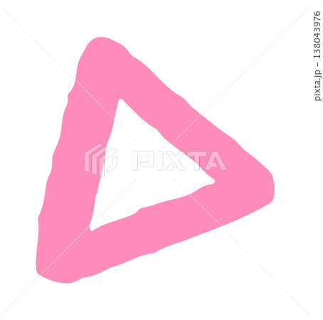 Triangle with rough hand drawn outline Triangle with rough hand drawn outline 138043976