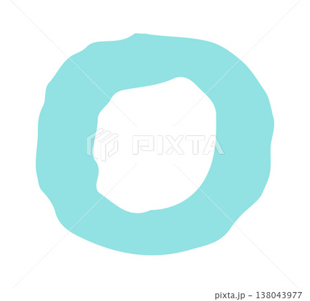 Rough circle ring with uneven brush stroke 138043977