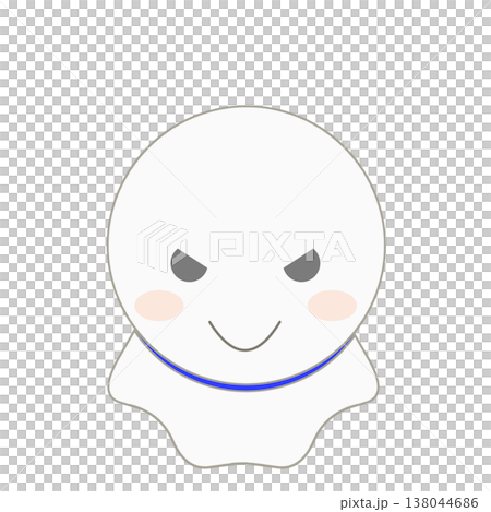 一幅帶著自信微笑的晴天娃娃（天氣娃娃）插圖 138044686