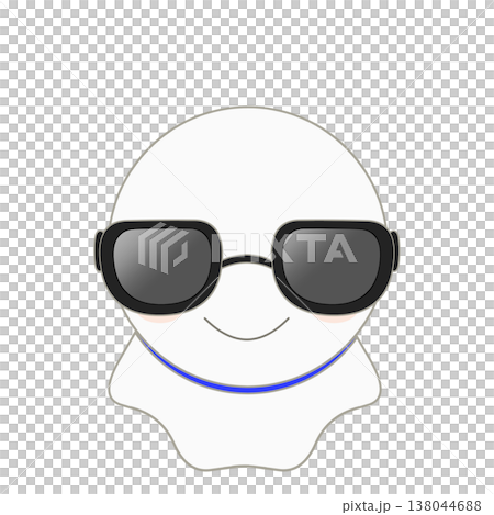 Illustration of a teru teru bozu (weather doll) wearing sunglasses Illustration of a teru teru bozu (weather doll) wearing sunglasses 138044688