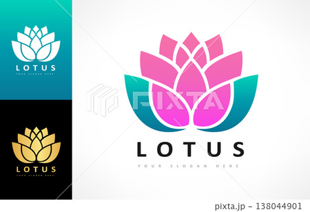 Lotus flower logo vector design 138044901