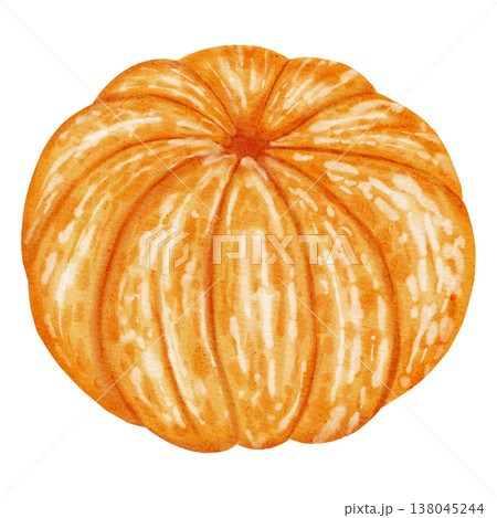 Peeled tangerine. Watercolor illustration of an orange mandarin. A tropical citrus fruit. Perfect for New Year designs, packaging, greeting cards, kitchen decor and branding, and food blogs Peeled tangerine. Watercolor illustration of an orange mandarin. A tropical citrus fruit. Perfect for New Year designs, packaging, greeting cards, kitchen decor and branding, and food blogs 138045244